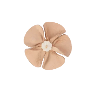 Zaza Fields Hairclip | Peony | Light Rose Leather